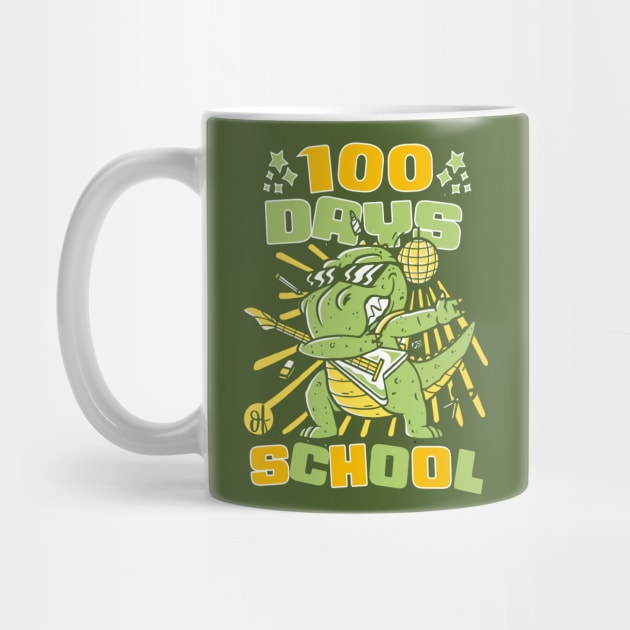 100 Days of school featuring a Rocking T-rex dino #3 by XYDstore